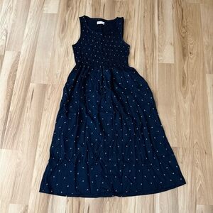 Croft & Barrow anchor smocked dress size small